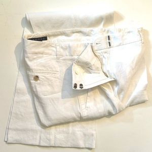 Theory white linen pants size 12 perfect condition
